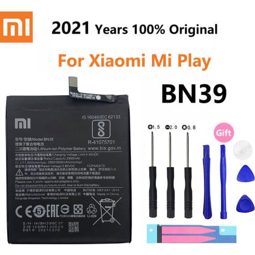 2021 Xiao Mi 100% Original Battery BN39 For Xiaomi Play MiPlay Mi Play 3000mAh High Capacity Rechargeable Phone Batteria Akku