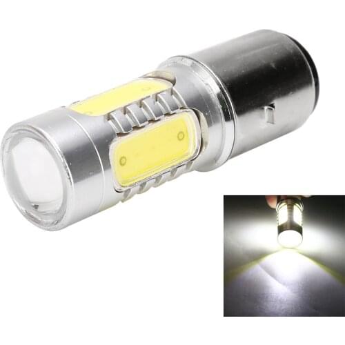 1pc White Motorcycle Motorbike H6 Headlight 12V DC BA20D 4 COB LED Moped Scooter ATV Lamp Bulb Aluminum Light 7.5W 700LM