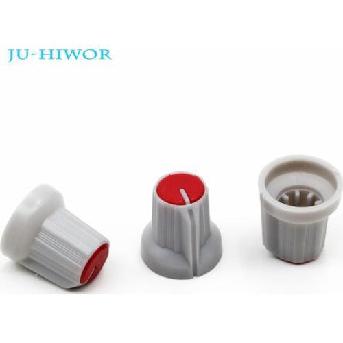 20pcs/lot HW03-2 High quality Plastic Red Potentiometer Knob For Rotary Potentiometer & Band Switch Red