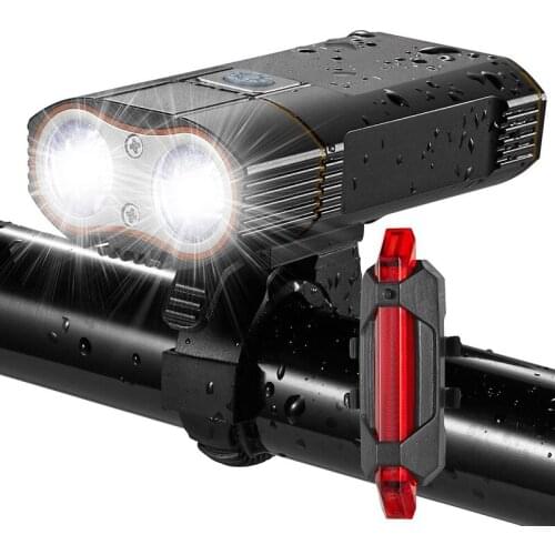 2200MA XM-L T6 LED Bike Light USB Bicycle Lights Rechargeable Lamp Torch Flashlight Cycling Accessories