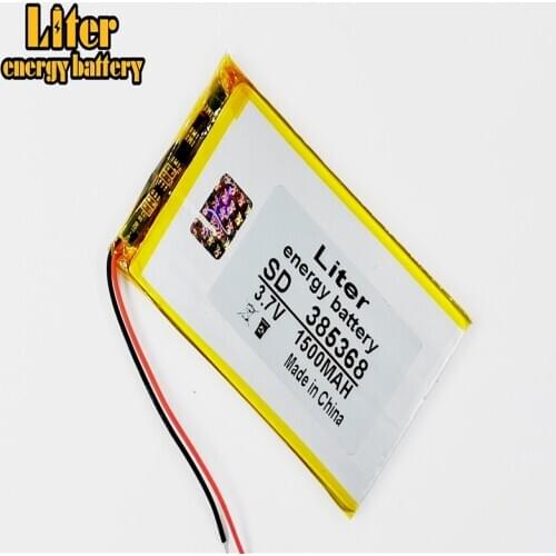 3.7V lithium Tablet polymer battery 385368 1500mah GPS navigation tachograph reading machines