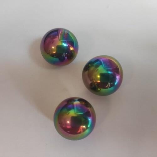 3pcs 1.5-2cm Natural crytal sphere Titanium Coating Aura Electroplating Quartz Crystal Ball