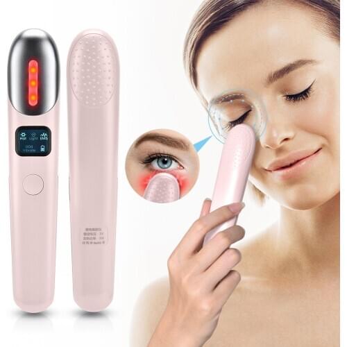 4in1 Eyes Massage Light Photon Therapy Anti Aging Wrinkles Removal Hot Massager Vibration Beauty Eye Care Pen EMS Stimulation