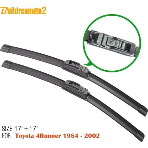 Buildreamen2 1Pair Car Bracketless Windscreen Wiper Blade Auto All Weather Suitable Wiper For Toyota 4Runner 1984-2002