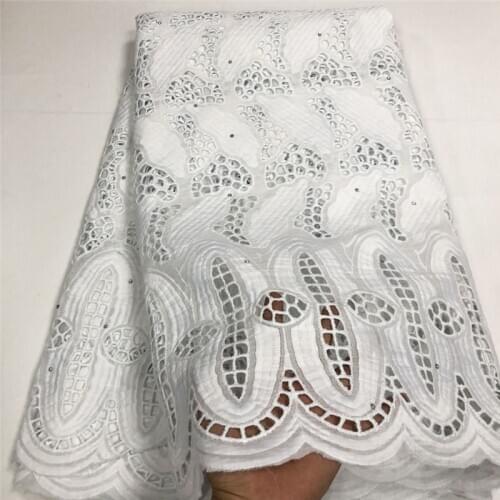 White African Dry Lace Fabric 2.5y High Quality Lace Swiss Voile Lace In Switzerland Cotton African Lace For Women Dress CP011