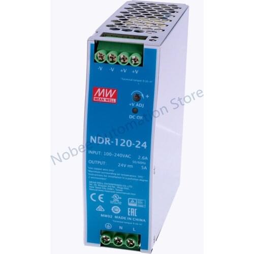 Meanwell NDR-120 DIN Rail Mounted Guide Type Switching Power Supply 24V Power-Supply Switching