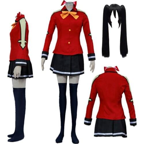 Anime Fairy Tail Wendy Marvell Cosplay Costume Halloween red dress wig Party Clothing
