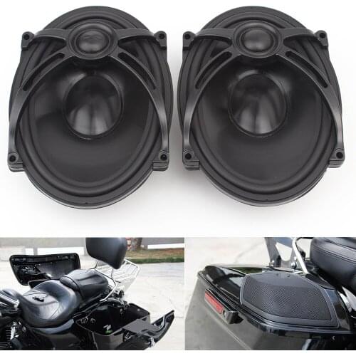 Motorcycle Black 5"x7" Saddlebag Lid Speaker For Harley Touring Road King Electra Glide Street Glide Road Glide 2014-2020