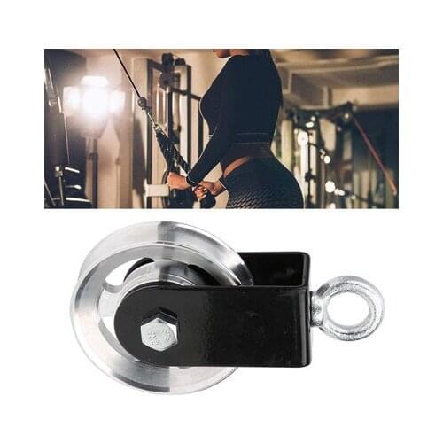 Fitness equipment bracket pulley mute hanging wheel self-made DIY big bird with pulley three head and back equipment