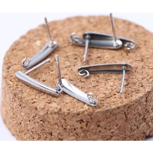 Onwear 20pcs stainless steel 316 earring post diy ear wire hooks for earrings making