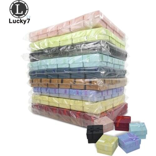 Wholesale 240pcs/lot Assorted Jewelry Gifts Boxes for Jewelry Display 4*4*3cm Assorted Colors Ring Box Small Gift Boxes