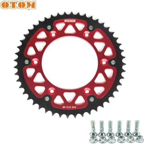OTOM Motorcycle 48T Dual Sprocket Steel and Aluminum Chain 520 Plate For HONDA CR125/250R CRF250R/250X CRF450R CRF450RX CRF450X