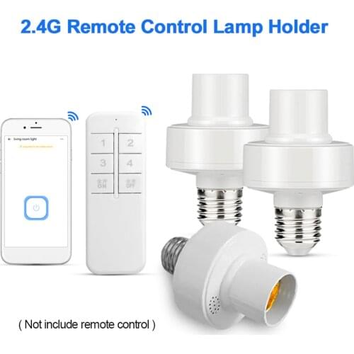 E27 Bulb Socket Socket Screw Wireless Remote Control Lamp Bulb Holder 2.4G Light Smart Lamp Holder Controller Switch Converter