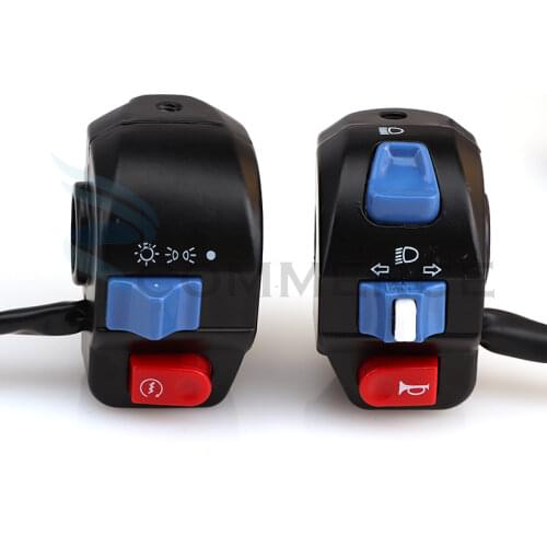 Aluminum 22mmATV Motorcycle Switches Motorbike Horn Button Turn Signal Electric Fog Lamp Light Start Handlebar Controller Switch