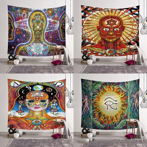 Hanging Cloth Decorative Cloth Abstract Tears Tapestry Psychedelic Hippie Night Tapestry Dormitory Background Cloth Mural