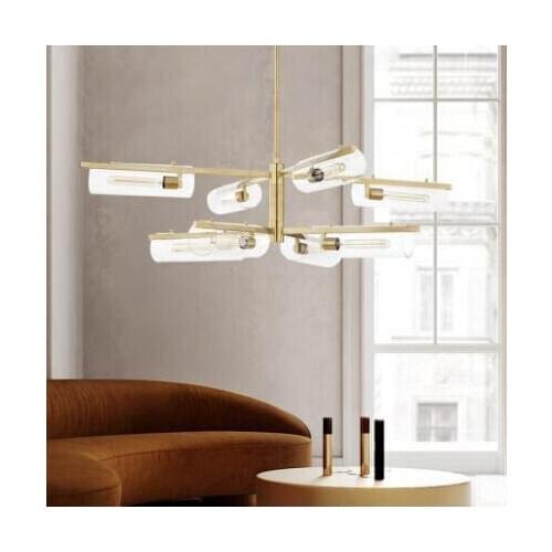 Post-modern luxury creative design style living room dining room chandelier simple Nordic modern art bedroom glass chandelier