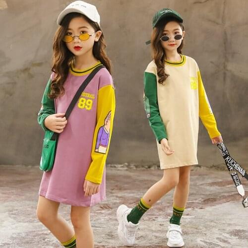 Girls' Sweatshirts Babys Kids Outwear 2021 Slim Spring Autumn Top Teenagers Pullover Formal Sport Cotton Childrens Clothing