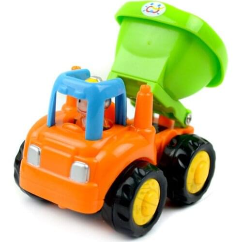 Thicken Push And Go Car Construction Vehicles Toys Pull Back Cartoon Play For 2 3 Years Old Boys Toddlers Kids Gift 634F