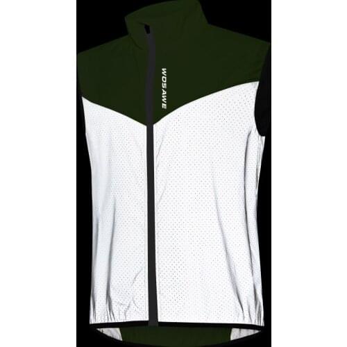 Wosawe Bicycle Reflective Vest Breathable Sleeveless Vest Outdoor Night Walking Running Cycling Vest Coat