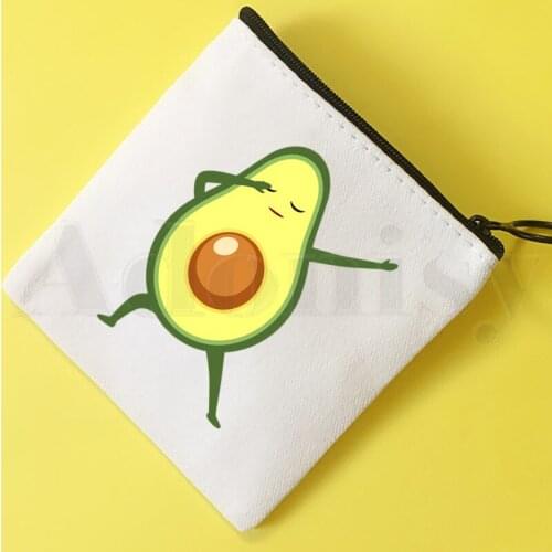 Graphic Avocado Fruit Wallets Coin Pocket Vintage Male Purse Function Boy and Girl Wallet Cute Harajuku Kawaii Card Holders