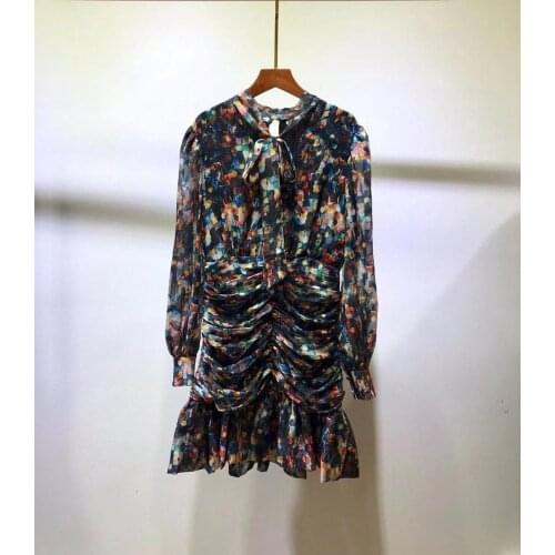 Sexy Dress Women Long Sleeve Elegant Vestidos 2021 Spring Summer Party Dress Female V-Neck Vintage Cascading Ruffle Dresses