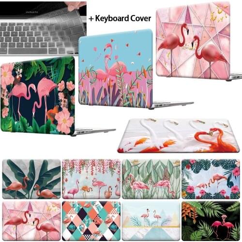 For Apple MacBook Air Pro Retina 11 12 13 15&New Air 13- Print Flamingo Hard Shell Laptop cover case+keyboard skin