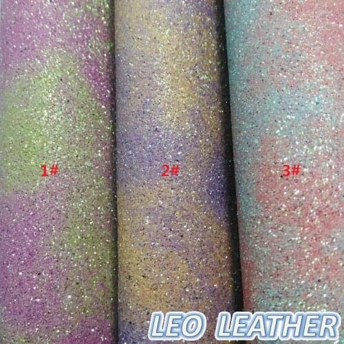 1PCS 21X29CM Synthetic Leather, Chunky Glitter Leather Fabric For DIY Accessories R269
