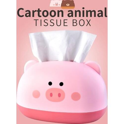 1PC Tissue Box Toilet Paper Holder Cute Bear Tissue Box Nordic Roll Paper Pumping Paper Storage Round Container For Living Room