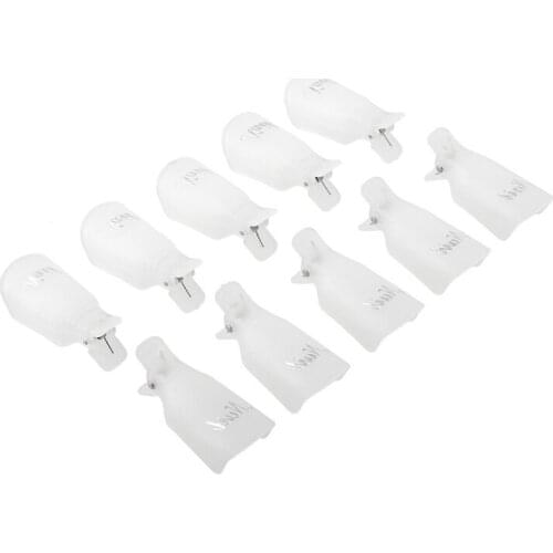 100sets Plastic Nail Art Soak Off Cap Clip UV Gel Polish Remover Wrap for Nail beauty Tools 10pcs set jk17