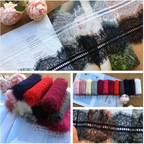 3M/lot 3M*1pcs wide 10CM exquisite multicolor double eyelash lace fabric DIY clothing wedding veil sewing accessories AC699