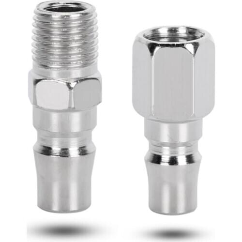 5pcs PM20 5pcs PF20 Pneumatic Tube Fitting C Type Quick Connect Air Coupler Adapter Air Compressor Fittings