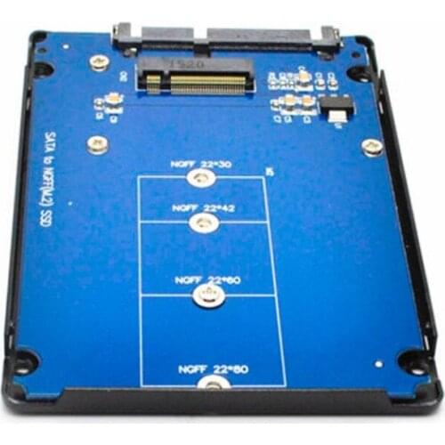 NGFF to SATA III adapter with plastic case m.2 ssd to 2.5inch sata3 7pin+15pin Converter for desktop computer