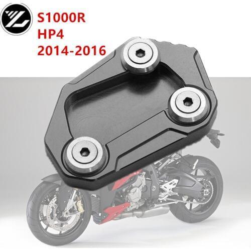 Motorcycle CNC Aluminum Foot Kickstand Extension Pad Plate Side Stand Enlarger For BMW S1000R HP4 2014 2015 2016 S1000 R