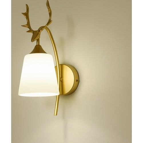 American designer bedroom bedside wall lamp Nordic living room background creative modern minimalist aisle wall lamps indoor