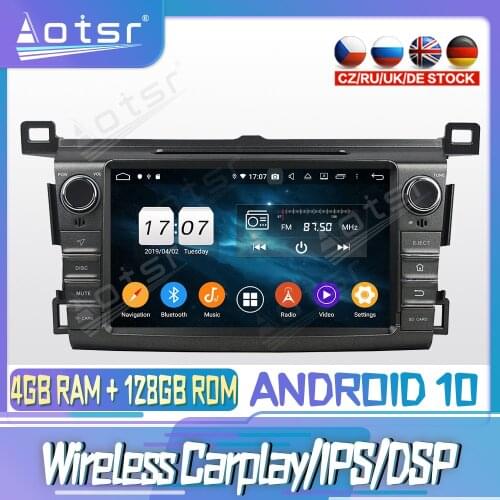 Android 10 PX6 128G For TOYOTA RAV4 2013 2014 2015 DVD GPS Navigation Auto Radio Stereo Video Multimedia Player HeadUnit 2din