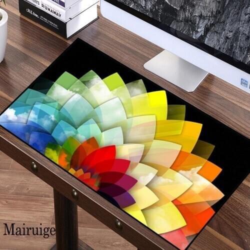 Colorful Art Large Mouse Pad Office PC Laptop Gamer Rubber XXL Lockedge Mouse Mat Desk Gaming Mousepad Cup Mat Gamers Decoracion