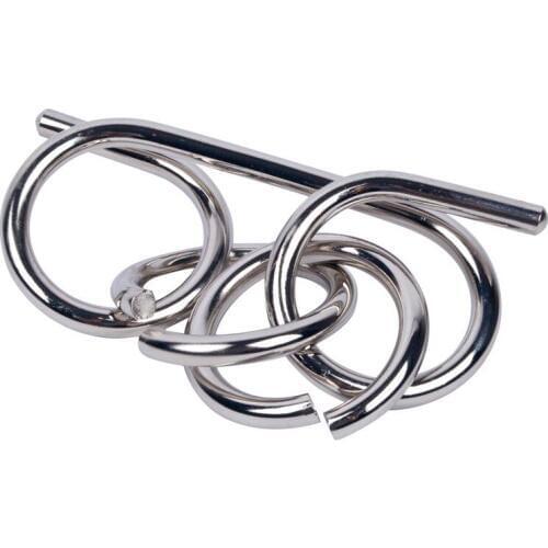 Large Size IQ Metal Wire Puzzle Mind Brain Teaser Puzzles Game for Adults Kids