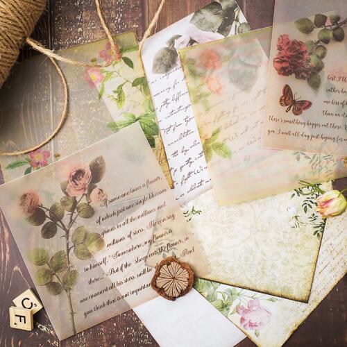 Large Size Vintage Material Background Paper DIY scrapbooking junk journal album diary happy planner bottoming decorative papers