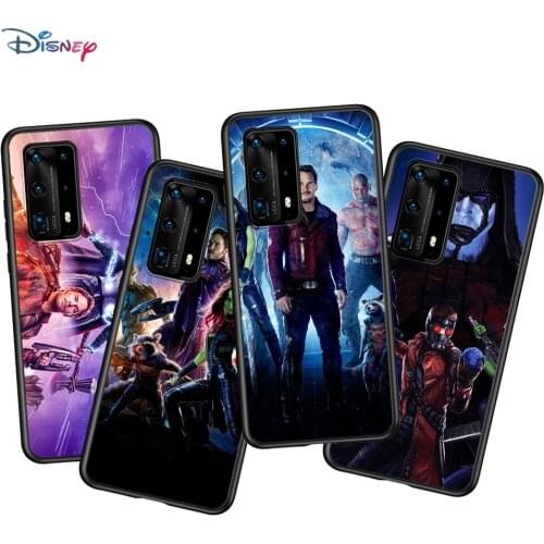 Guardians of the Galaxy For Huawei P40 P30 P20 Pro P10 P9 P8 Lite RU E Mini Plus 2019 2017 Black Phone Case Cover