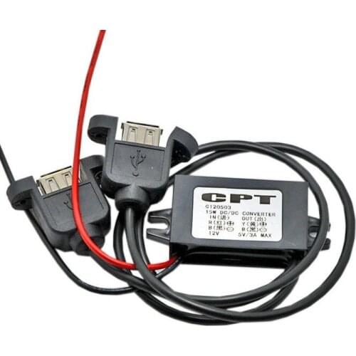 DC-DC Converter Module 12V To 5V, 5V 3A Duble USB Output Power Adapter 15W