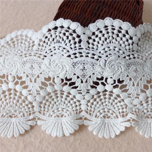 Eyelet Lace Fabric Trim In White With Floral Embroidery Cotton Lace Fabric Garment For Patchwork Lace Accessories 3 Yards New
