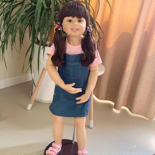 98cm Reborn Baby Girl Doll Full Body Silicone inteiro 3 years real baby size bebes reborn Toddler Toys clothing model bonecas