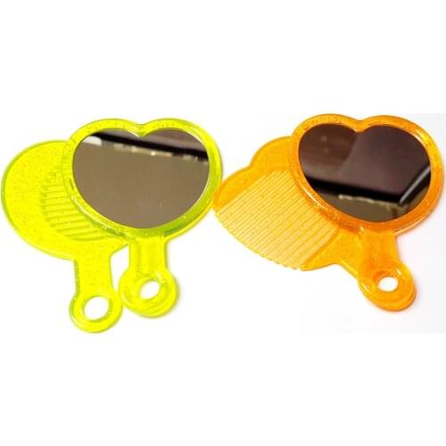 2Set Mini Mirror w/ Hair Comb 309 Girls Kids Princess Birthday Party Favor Fun Craft Educational Toys Pinata Bag Filler Loot Gag