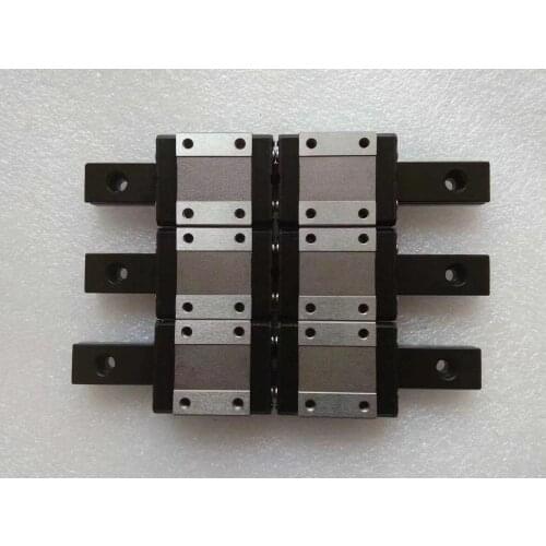 CNC miniature linear rail LWL20B - L200mm rail with LWL20B flanged widen linear block carriage iko