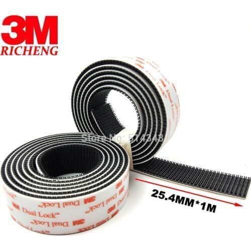SJ3551 Black Dual Lock,Type 400 Mushroom Reclosable Fastener Tape Bacing VHB adhesive tape