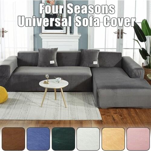 Corner Sofa Covers For Living Room Velvet Elastic Spandex Slipcovers Couch Cover Stretch Sofa Towel L Shape Need Buy 2 Piece