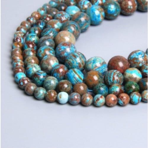 Natural Blue Crazy Lace Agate Loose Beads for Jewelry Making Necklace DIY Bracelets Accessories