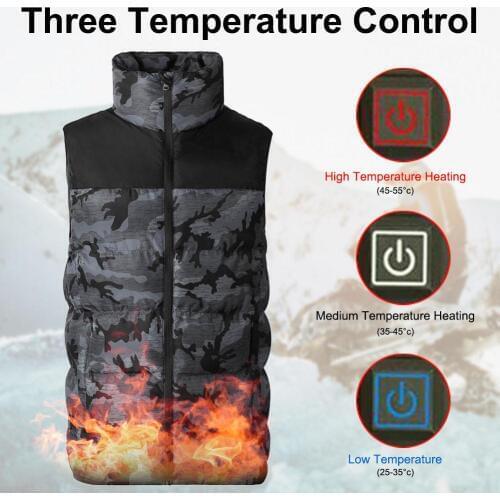 2019 New Autumn Winter Electric USB Heating Vest Jacket Man Women Keep Warm Heated Clothes For Sports Ski Travel
