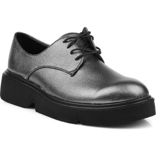 OBLAVION Silva Very Stylish Oxford Womens Shoe in Black and Platinum Color Suitable for Daily Use