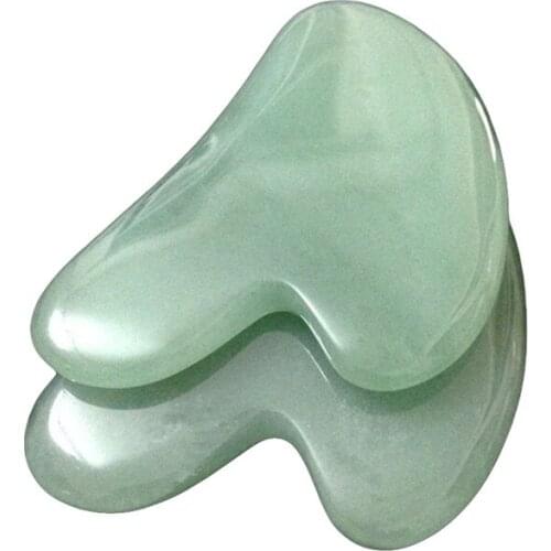Natural Jade Guasha Board Scraching Facial Eyes Scraping GuaSha SPA Massage Tool Health Care Beauty Acupoints Plate Massager